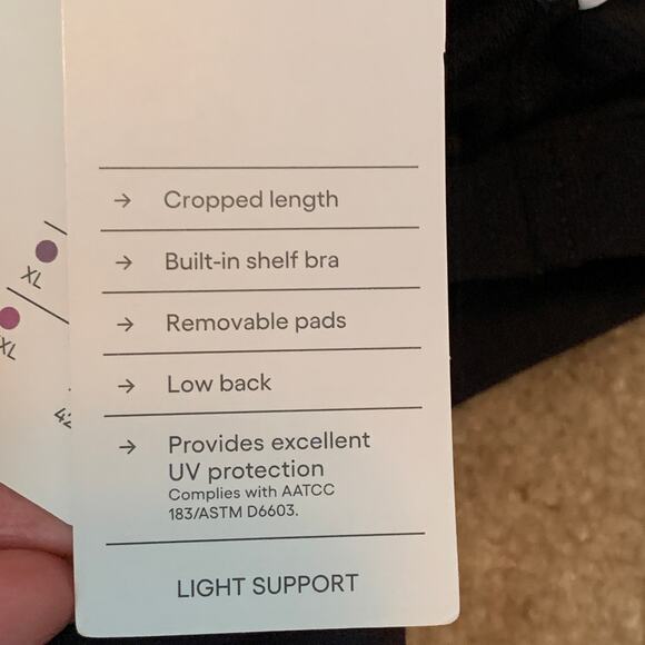 Women’s FLEX V- NECK TANK SPORTS BRA Size XS -Active Wear All In Motion NWT - Picture 10 of 13